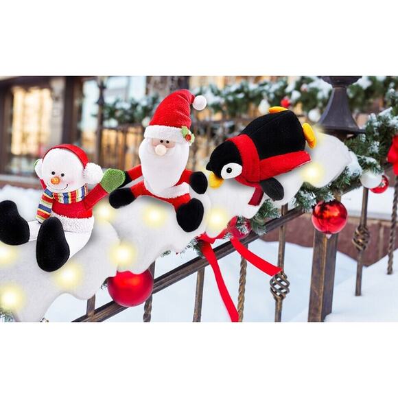 Other - NEW! Decorative Christmas Snowman Stair Set - 5 Ft Banister Set Decoration